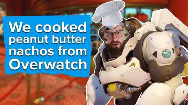 We made peanut butter nachos from Overwatch