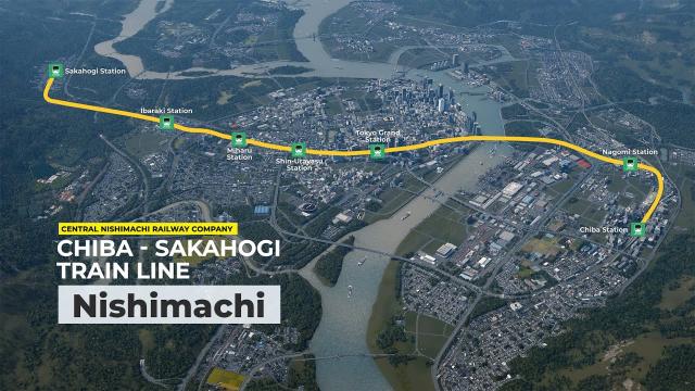 Nishimachi: Chiba - Sakahogi Train Ride - Cities Skylines