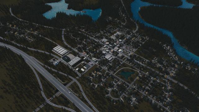 Cities: Skylines - Realistic builds: Small american town in 45 minutes