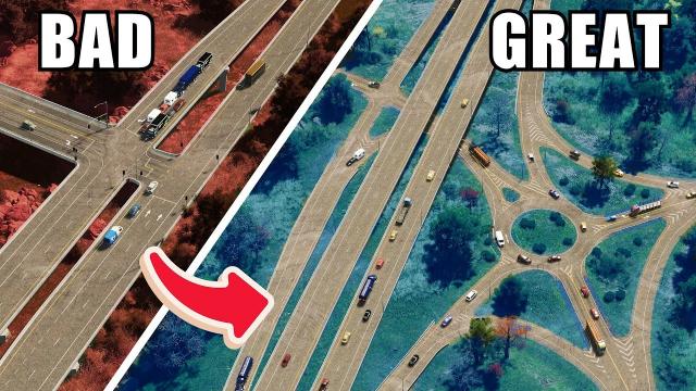 How to turn a DANGEROUS Intersection into a GREAT Interchange in Cities Skylines