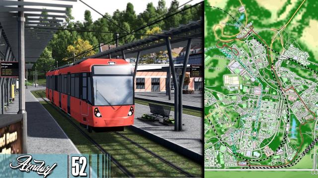 Cities Skylines: Arndorf - Longest Tram Line in Arndorf: Red Line 13.1 Km #52