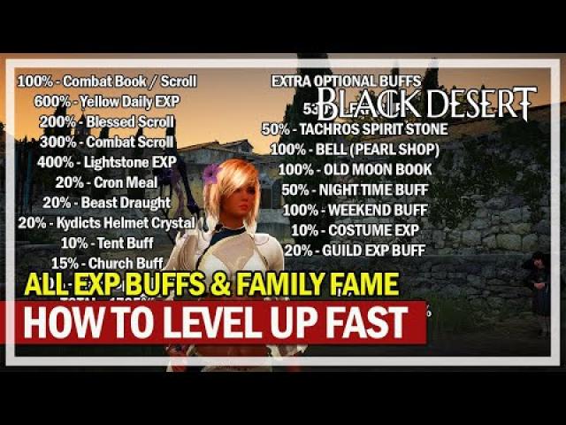 How to Level Up Characters Fast & EXP Buffs | Black Desert