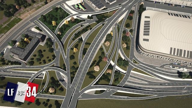 Cities Skylines: Little France - Bercy Highway Interchange (Paris) #34