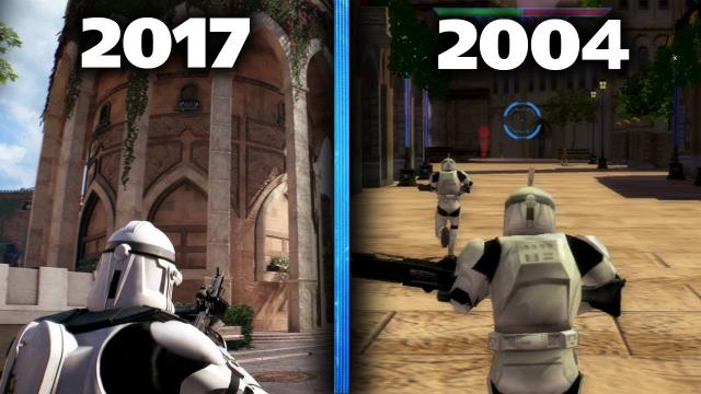 Star Wars Battlefront 2 - New Theed (2017) vs Old Theed (2004) Gameplay!