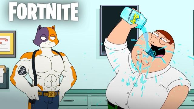Fortnite - Peter Griffin Seeks Fitness Advice from Meowscles Hybrid Short