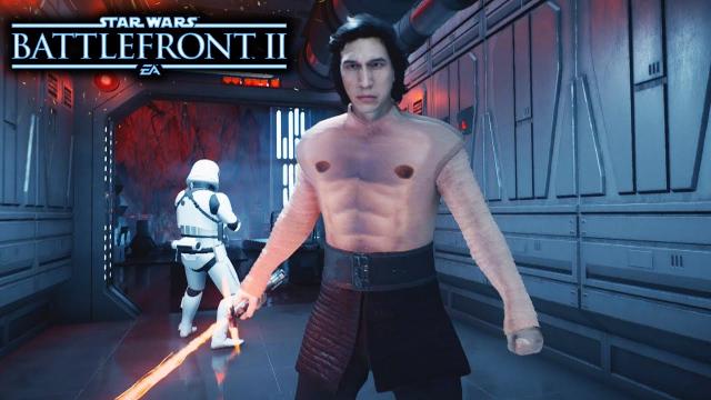Kylo Ren Gets RIPPED in Star Wars Battlefront 2!  Ben Swolo Last Jedi Mod! New Gameplay!