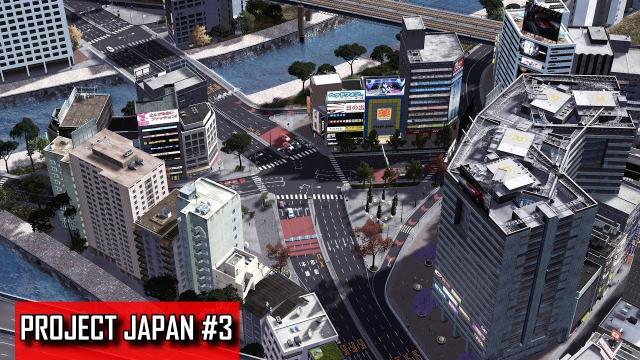 Cities: Skylines - PROJECT JAPAN #3 - The massive intersection in Nishihiroba & stacked expressway