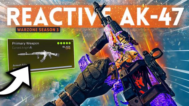 Using the NEW REACTIVE AK47 Blueprint in Warzone Solos!