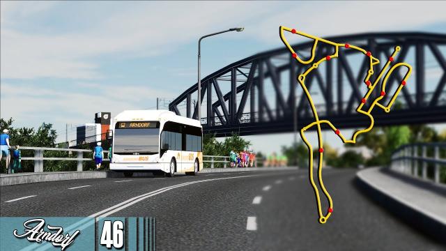 Cities Skylines: Arndorf - 8.3Km Bus Ride on Yellow Line #46