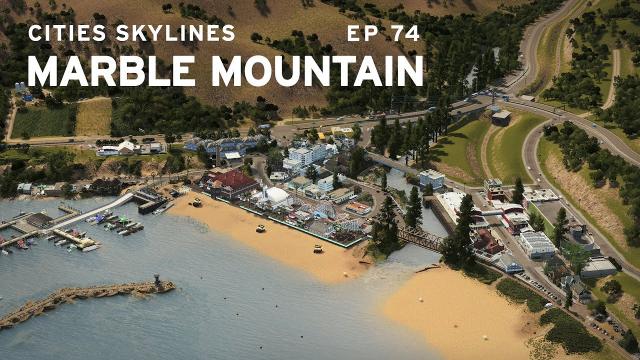 Beach Town and Amusement Park | Cities Skylines: Marble Mountain 74 | ft. Citywokcitywall