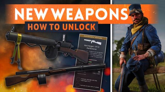 ► HOW TO UNLOCK THE NEW LEVEL 10 WEAPONS! - Battlefield 1 (Spring Patch)