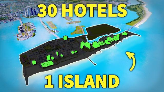 I built 30 HOTELS on just 1 island | Cities Skylines | Sunset City 31