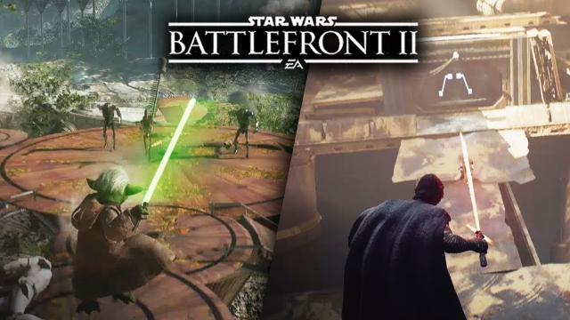 Star Wars Battlefront 2 - ALL 14 HEROES GAMEPLAY!  Yoda, Kylo Ren, Darth Vader, Rey, Luke and More!