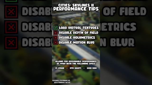 Cities: Skylines 2 Performance Tips