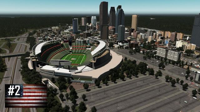 Cities: Skylines - The American Dream #2 - NFL stadium of controversy