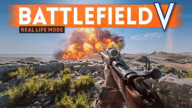 BATTLEFIELD 5 REAL LIFE MODE - 4K 60FPS Ultra Settings (No HUD Gameplay)