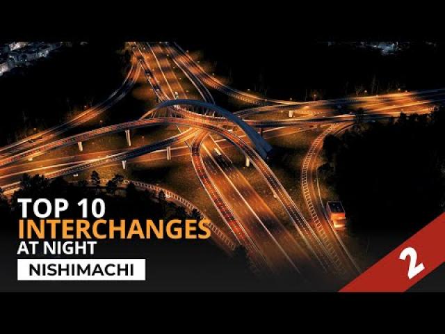 TOP 10 Expressway Interchanges at Night - Part 2 - Cities Skylines Nishimachi