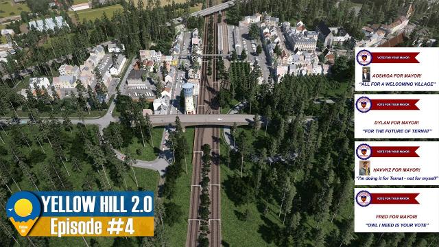 Cities Skylines 4K: Yellow Hill 2 - Elections for Ternat, Road Project | EP.4 | Y:2