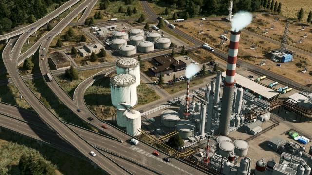 Building a Big Oil Field and Refinery in Cities Skylines
