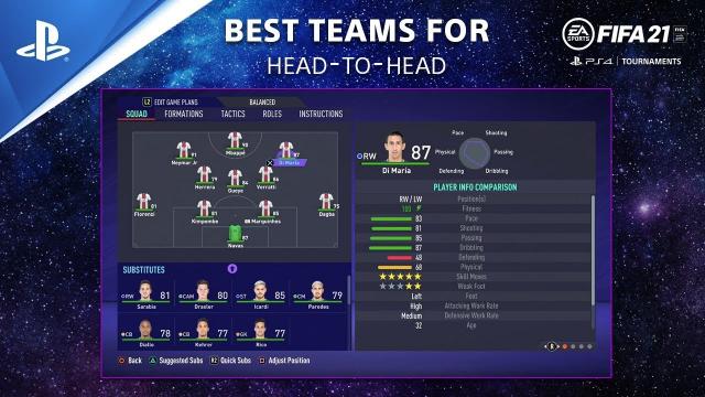 FIFA 21 Tips - Best Teams for Head-to-Head | PS Competition Center