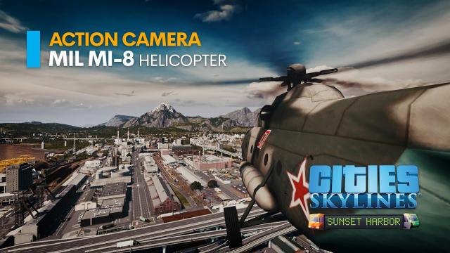 GoPro 4K Action Camera on Mi-8 Helicopter - Cities Skylines