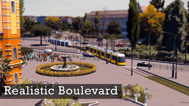 Realistic Boulevard with Trams! | Cities Skylines: Custom Builds
