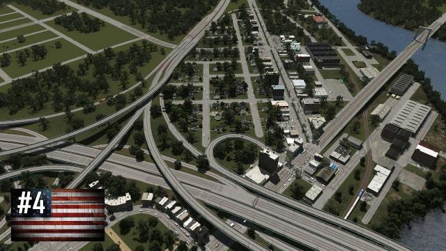 Cities: Skylines - The American Dream #4 - Moving eastwards along highways, industry, rail and decay