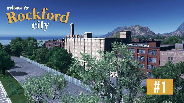 Cities Skylines: Rockford City - EP1 - Offices, shopping centre, warehouses & abandoned factory!