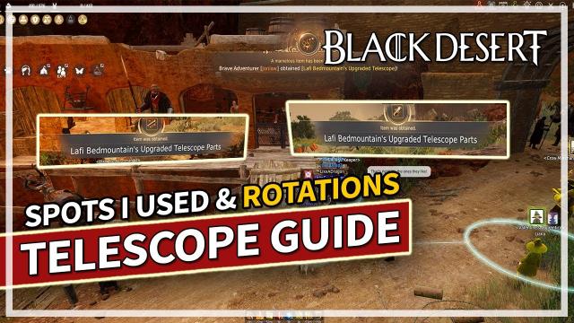 Telescope Pieces Guide & Spots & Rotations I used | Black Desert