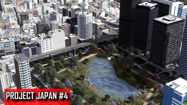 Cities: Skylines - PROJECT JAPAN #4 - Elevated train station among the skyscrapers of Seishoteien