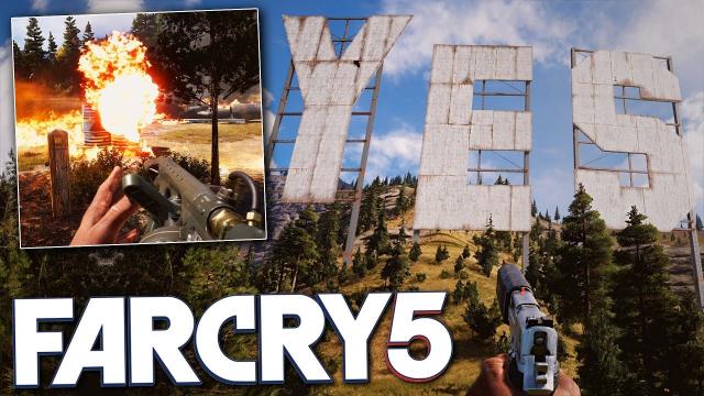 ➤ HELICOPTERS & FLAMETHROWERS! - Far Cry 5 Free Roam Gameplay (Destroying The "YES" Sign)