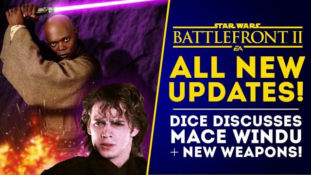 NEW HERO INFO: Dice Replies About Mace Windu! New Weapons Coming?! Star Wars Battlefront 2 Update