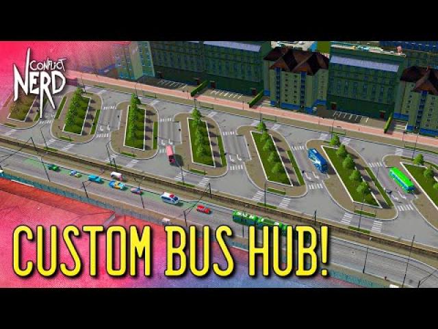 Building a CUSTOM Bus Hub! — Cities: Skylines - Airports (#20)