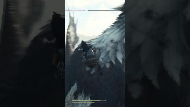Riding an angry griffin in Dragon's Dogma 2 ????