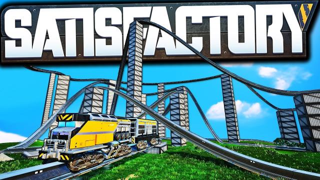 I Built an AWESOME Train Roller Coaster in Satisfactory Creative Mode - Satisfactory Gameplay