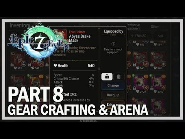 Epic Seven - Let's Play Part 8 - Gear Crafting (iOS Gameplay)
