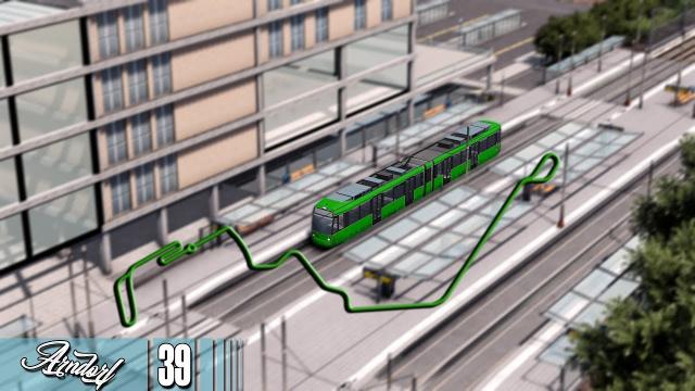 Cities Skylines: Arndorf - The 5.5 KM Tram Ride on Green Line #39