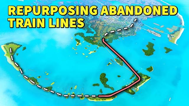 How Cities Repurpose Abandoned Train Lines | Cities Skylines | Sunset City 26