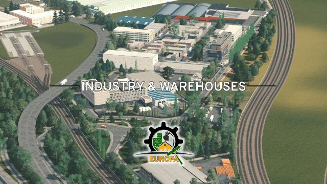 Warehouses and Industry at the city limits - Cities Skyline: EUROPA #EP4
