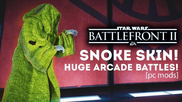 Star Wars Battlefront 2 - NEW SNOKE SKIN GAMEPLAY! HUGE Arcade Battles! (PC Mods Showcase)
