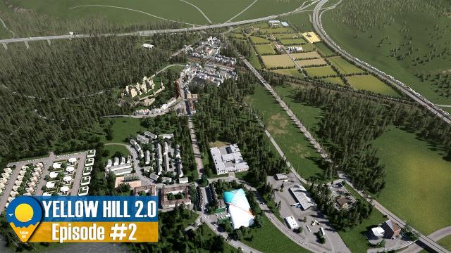 Cities Skylines 4K: Yellow Hill 2 - 500 People Moved in Ternat | The First Investments | EP.2 | Y:1