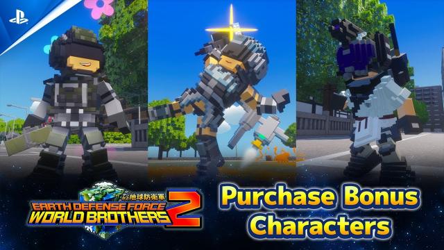 Earth World Defense Force: World Brothers 2 - Bonus Characters Introduction | PS5 & PS4 Games