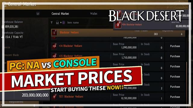 Comparing Gear Prices on PC & Console Central Market | Black Desert