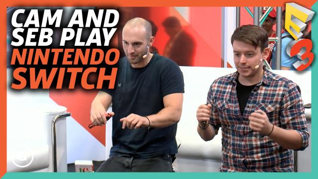 Cam and Seb Play Arms on Nintendo Switch with Their Feet | E3 2017 GameSpot Show