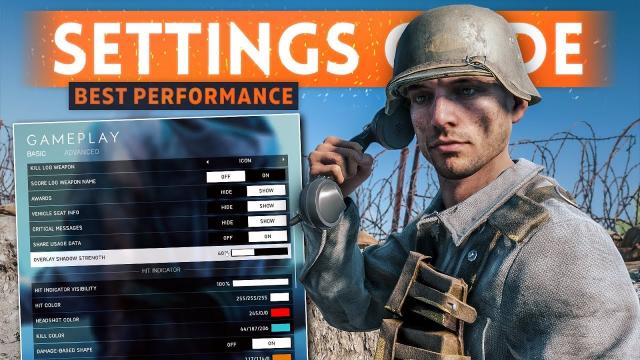 BEST PERFORMANCE SETTINGS GUIDE For Battlefield 5! -  (Get More FPS, Best HUD Setup & MORE)