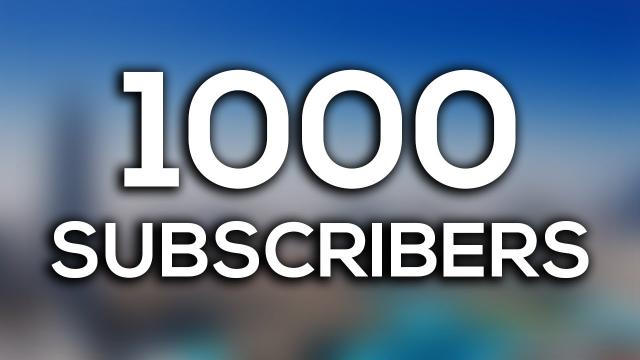 Thank You For 1000 Subscribers!