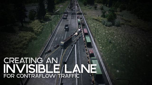 Cities: Skylines | Creating an Invisible Lane for Contraflow Traffic