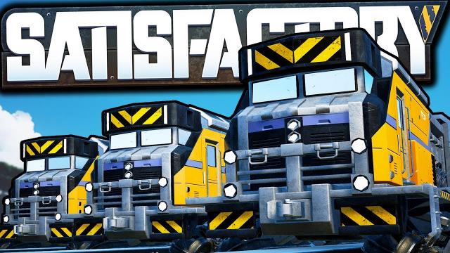 BIGGEST Train Setup Yet: 32 Locomotives, 80 Freight Cars! - Satisfactory Early Access Gameplay Ep 52