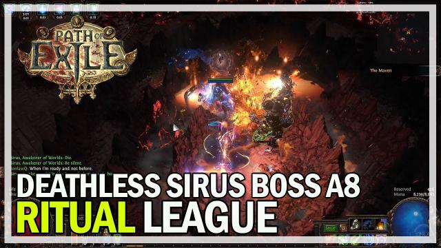 Path of Exile - Ritual Deathless A8 Sirus Boss - Cremation Necromancer