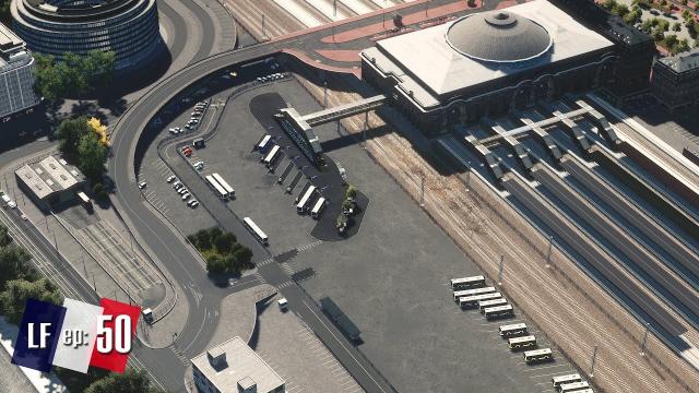 Cities Skylines: Little France - The Bus Hub and Depot from Limoges #50